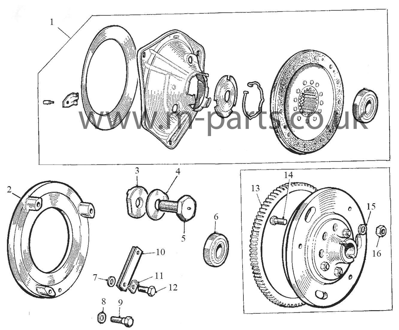 Clutch plate and flywheel